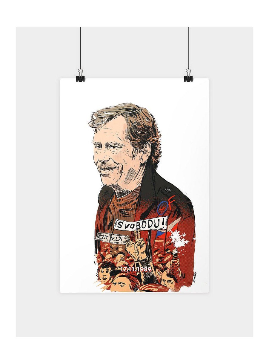 Tilbehor NEVER ENOUGH | Myokards Vaclav Havel Plakat Hvid Version