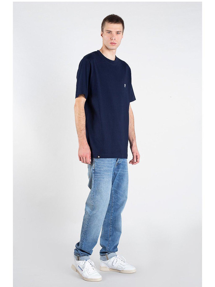 Mænd NEVER ENOUGH T-Shirts | Basic Marinebla Premium Oversize T-Shirt