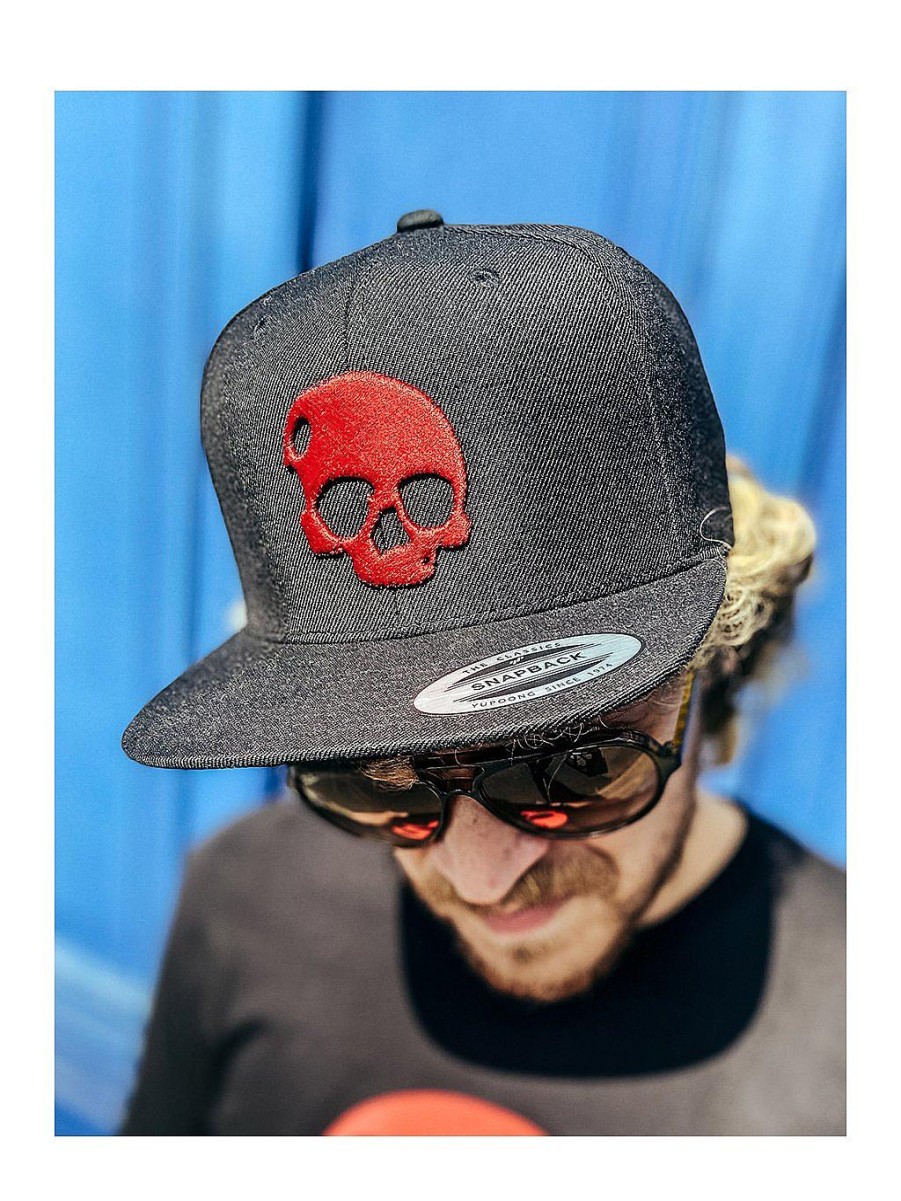 Tilbehor NEVER ENOUGH | Red Skull Snapback