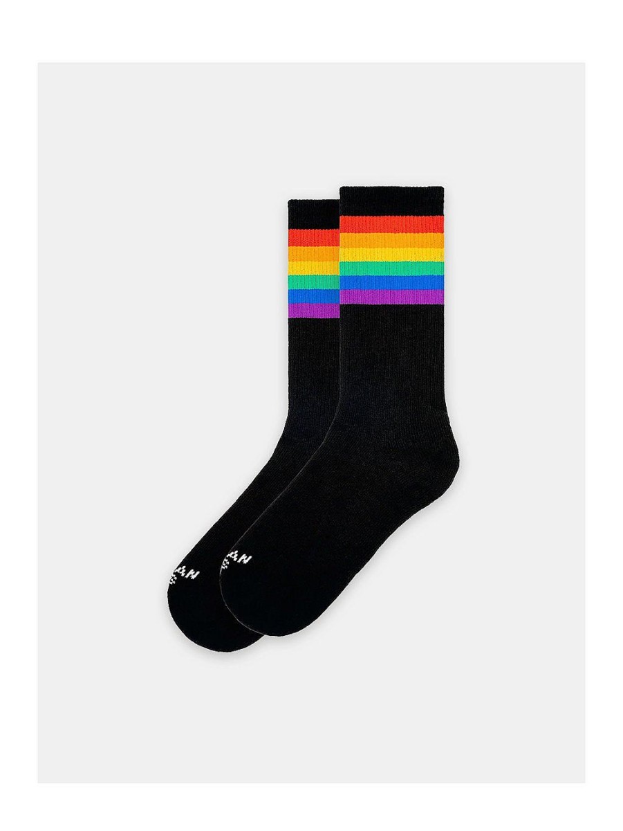 Tilbehor NEVER ENOUGH | Sokker Rainbow Pride Mid Black