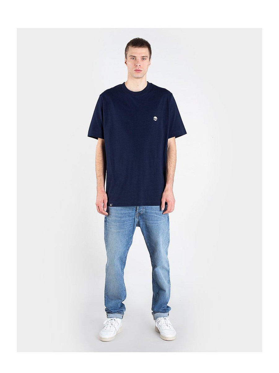 Mænd NEVER ENOUGH T-Shirts | Basic Marinebla Premium Oversize T-Shirt