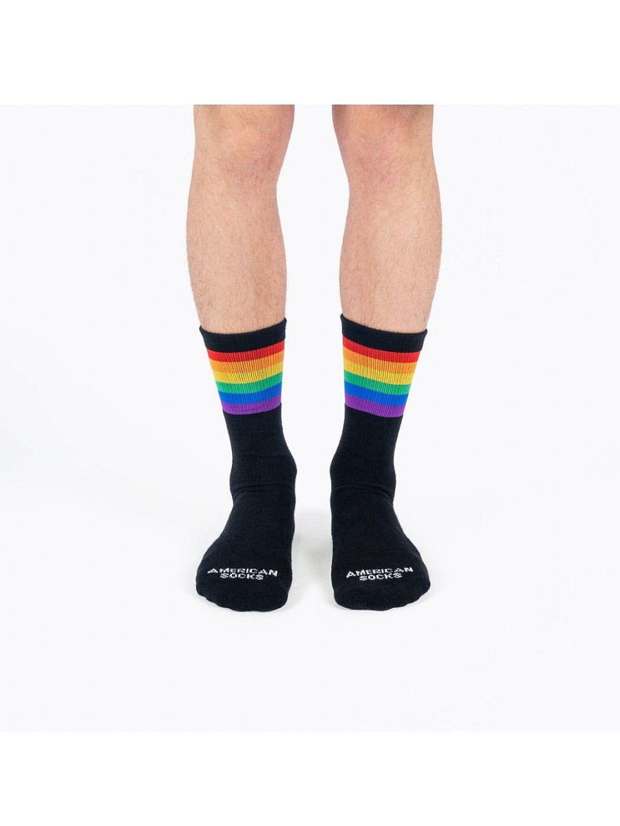 Tilbehor NEVER ENOUGH | Sokker Rainbow Pride Mid Black