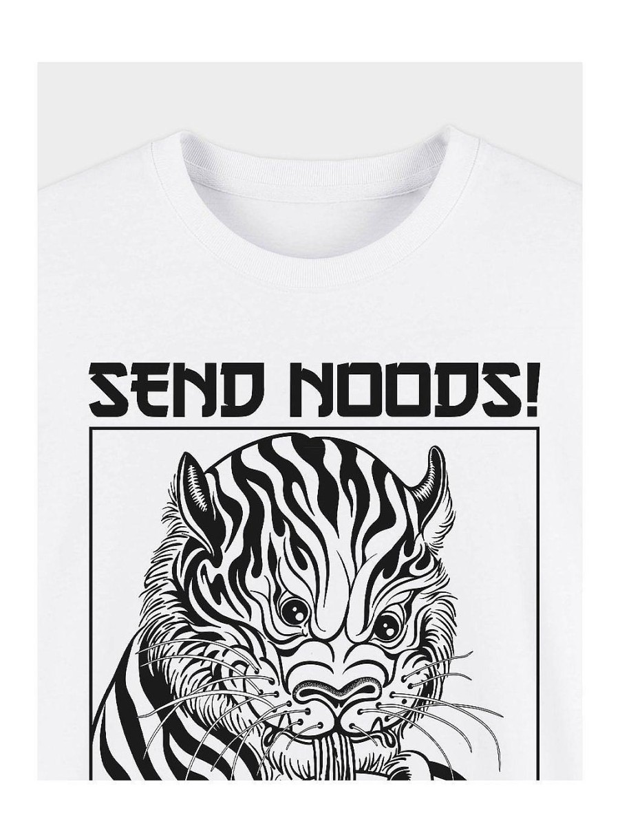 Mænd NEVER ENOUGH T-Shirts | Baues Send Noods Hvid T-Shirt