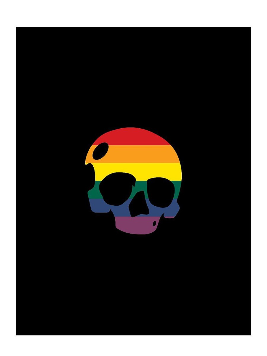 Mænd|Damer NEVER ENOUGH T-Shirts | Big Rainbow Skull T-Shirt