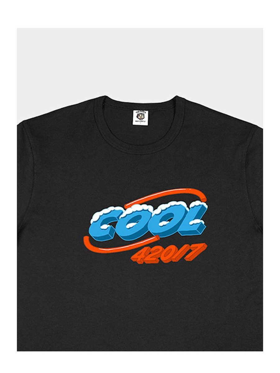 Mænd|The Dudes Factory NEVER ENOUGH T-Shirts | Cool 420 Sort T-Shirt