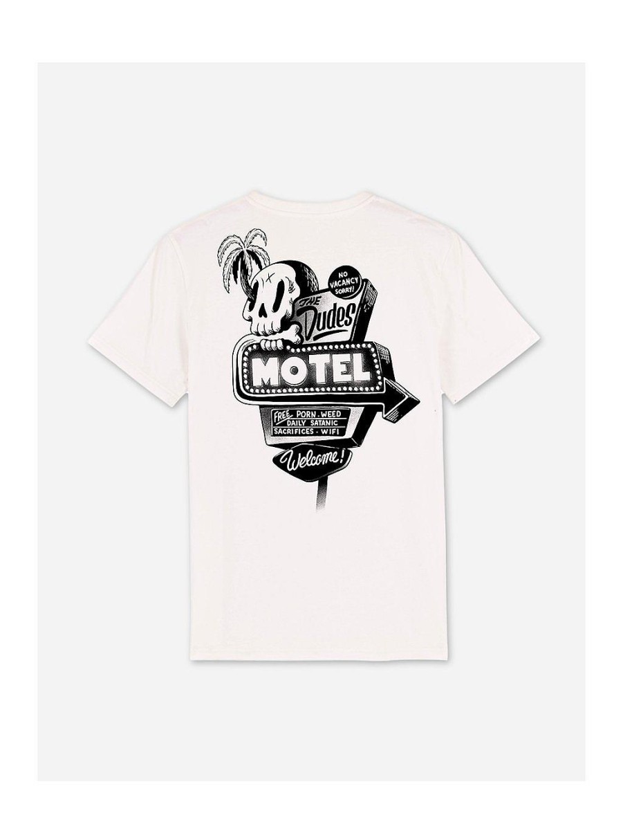 Mænd|The Dudes Factory NEVER ENOUGH T-Shirts | Motel Off-White T-Shirt