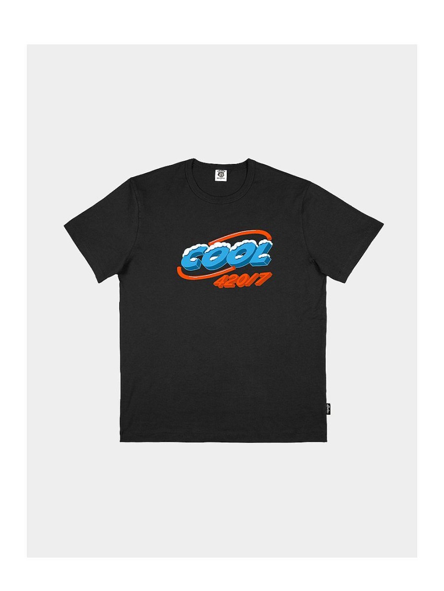 Mænd|The Dudes Factory NEVER ENOUGH T-Shirts | Cool 420 Sort T-Shirt